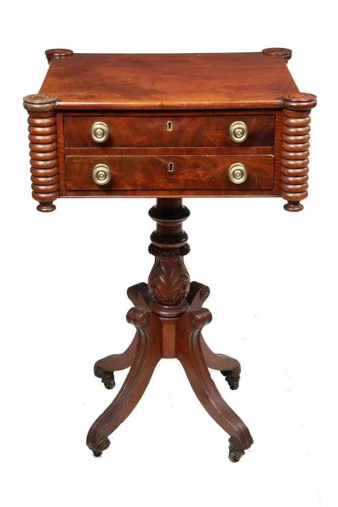 Appraisal: STAND - First quarter th c classical mahogany fancy two