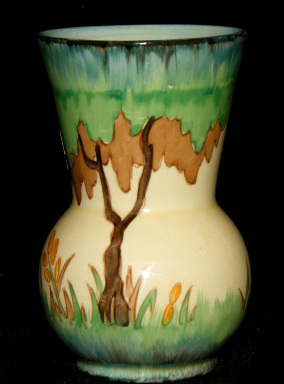 Appraisal: Ferndale' small vase painted with a single tree and flowers