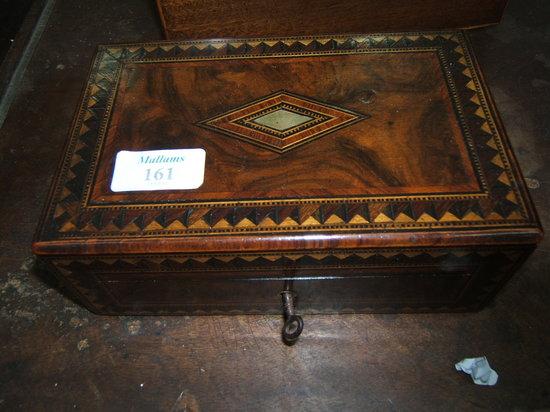 Appraisal: A Victorian parquetry fruit wood box wide