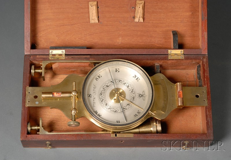 Appraisal: Brass Surveyor's Compass by S Y Company New York the