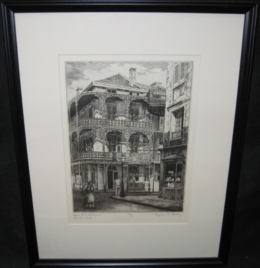 Appraisal: Eugene E Loving American New Orleans - Iron Lace Balconies