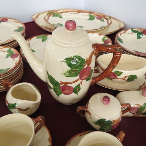 Appraisal: pcs Franciscan Apple Pottery Dinnerware includes coffeepot creamer sugar gravy