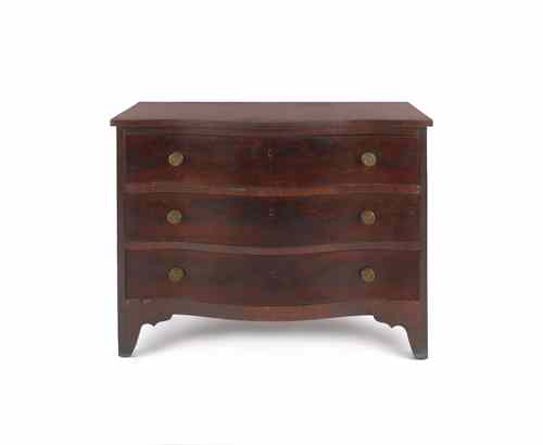 Appraisal: George III serpentine chest of drawers ca h w