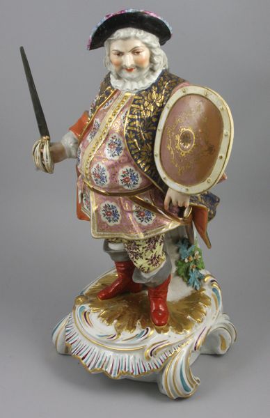 Appraisal: Early th Century German Dresden Porcelain figure of king holding