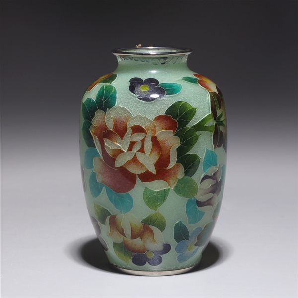 Appraisal: Japanese Plique a Jour Vase great condition H x D