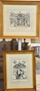 Appraisal: Set of four Currier Presidential hand colored lithographs incuding one