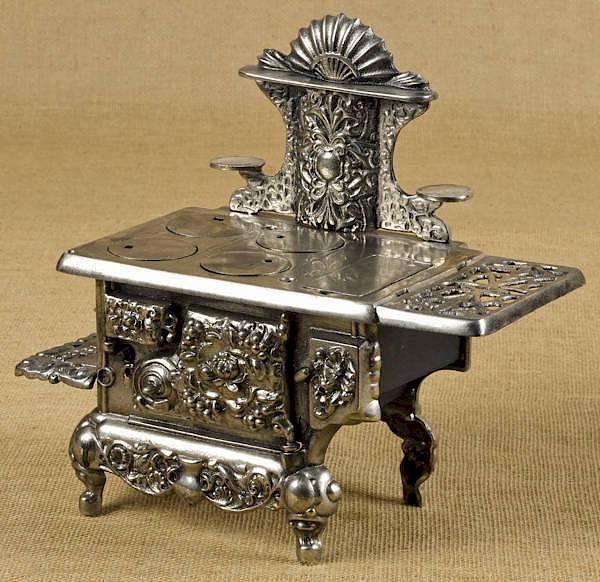 Appraisal: Ideal cast iron and nickel Sterling toy stove Ideal cast