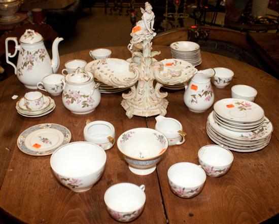 Appraisal: Group of assorted porcelain articles including figural compote plates etc