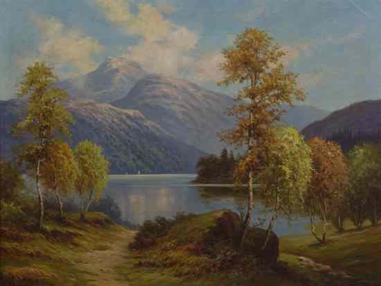 Appraisal: Norman Badgley Wilson British b Path to The Lake oil