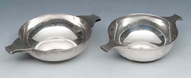 Appraisal: TWO 'S SILVER QUAICH approx grams