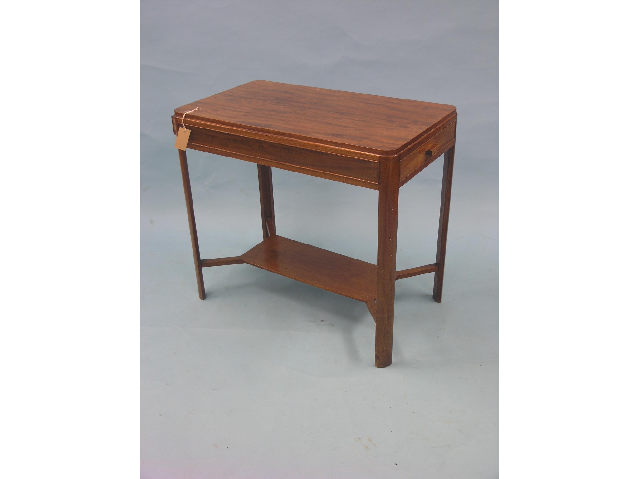 Appraisal: A mahogany centre table with two frieze drawers one fitted