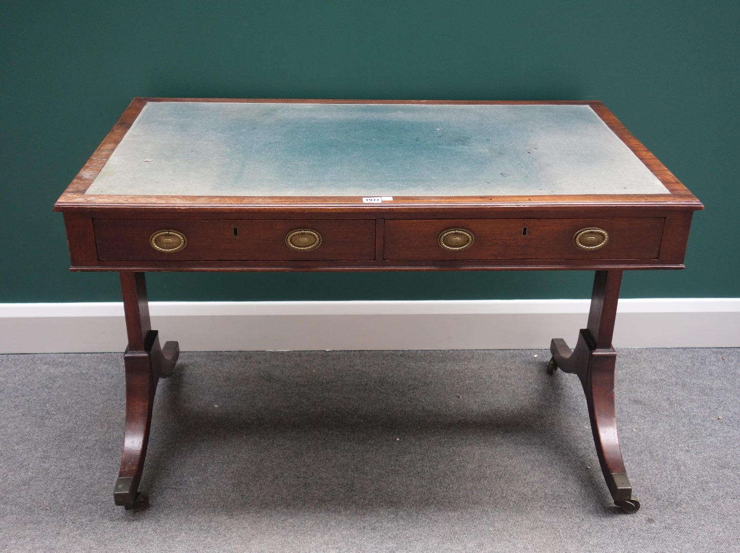 Appraisal: A th century writing table the rectangular top with two