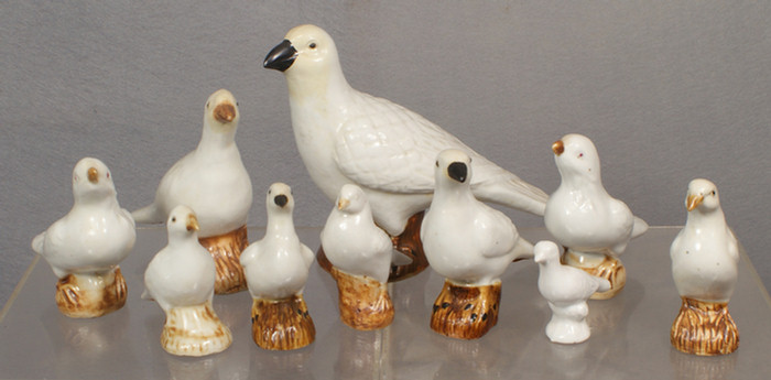 Appraisal: Chinese export porcelain lot of white glazed birds to include