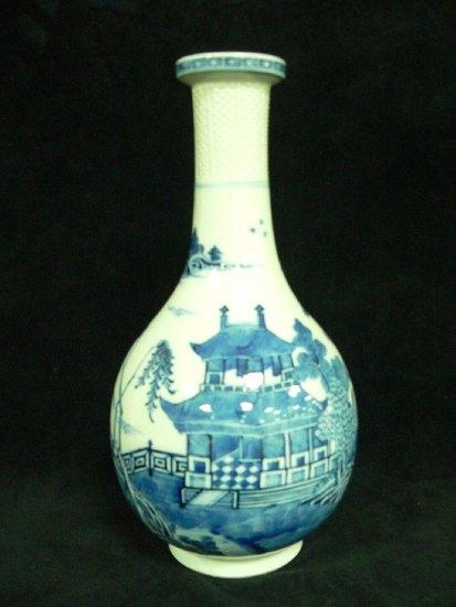 Appraisal: A late th Century Chinese blue and white bottle painted