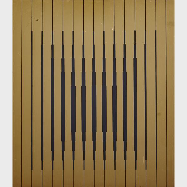 Appraisal: Victor Vasarely - BORA Hungarian French Silkscreen on gold coloured