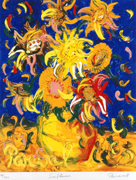 Appraisal: John Perceval - Sunflowers screenprint signed 'Perceval' lower right tiled