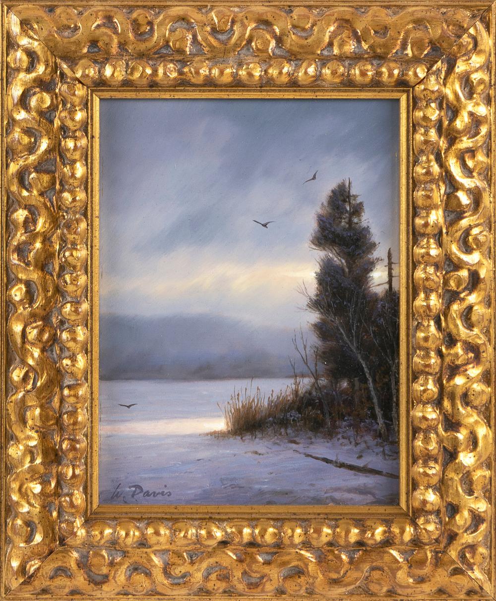 Appraisal: WILLIAM R DAVIS MASSACHUSETTS B WINTER STORM BREAK OIL ON