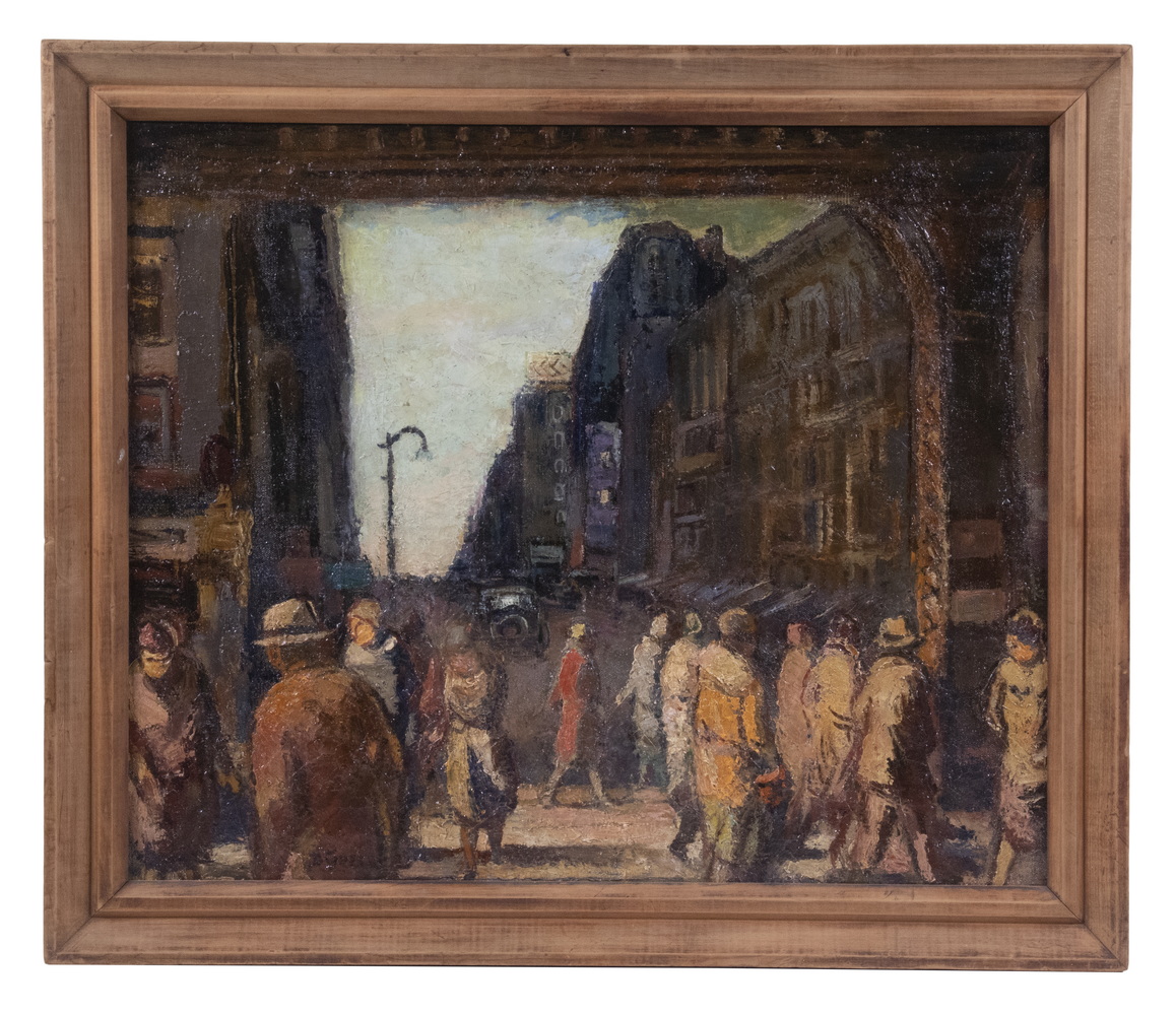 Appraisal: BERNARD GUSSOW NY NJ RUSSIA - Late Afternoon Columbus Avenue