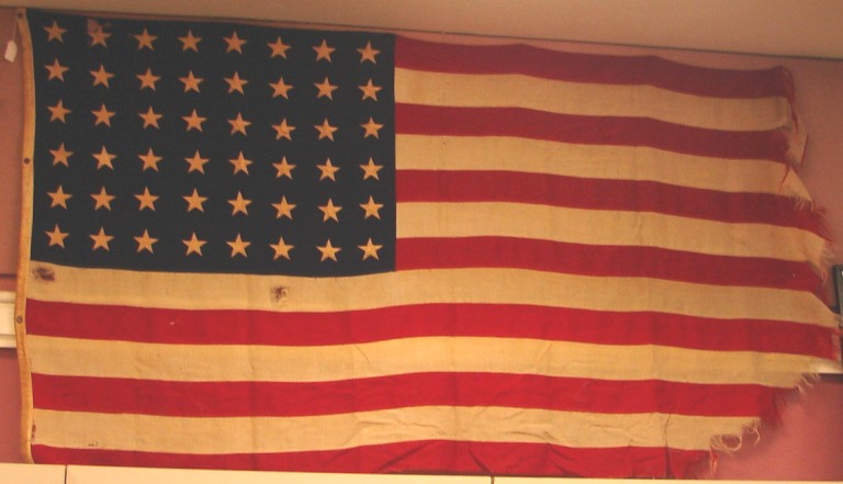 Appraisal: US Flag flown from USS Ancon -Invasion of Italy--Large -star