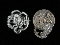 Appraisal: A Lot Of Two Art Nouveau Pins A lot of