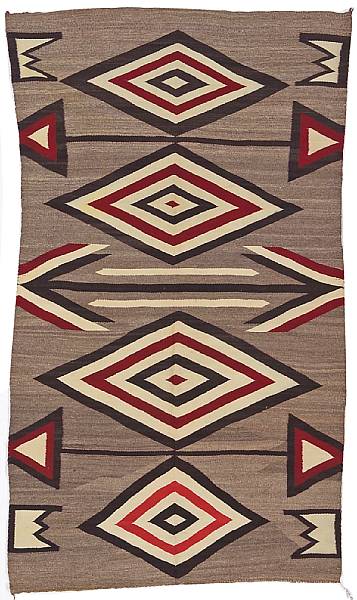 Appraisal: Property from an Arizona collector The borderless rug with a