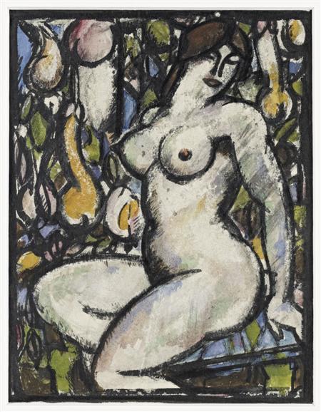 Appraisal: JOHN DUNCAN FERGUSSON R B A SCOTTISH - SEATED NUDE