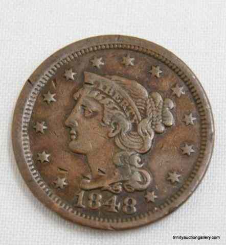 Appraisal: US Braided Hair Large Cent CoinIt has great details and