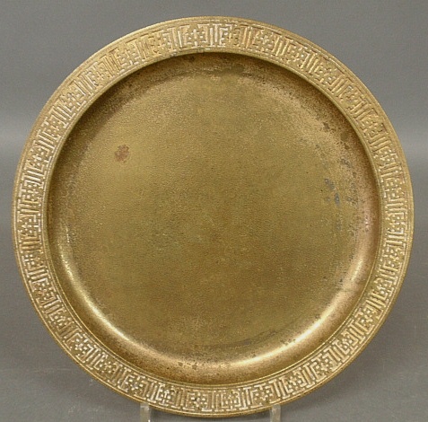 Appraisal: - Bronze deep dish signed Tiffany New York with paint