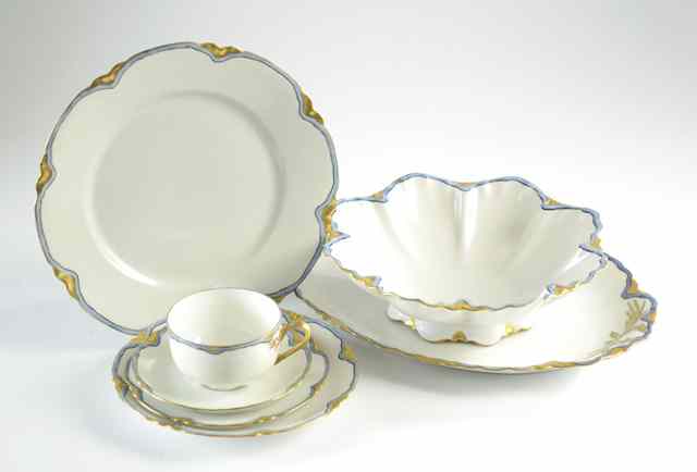 Appraisal: FIFTY-NINE PIECE BAVARIAN FINE CHINA SET maker B Thomas having