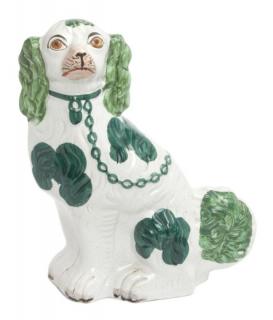 Appraisal: A Staffordshire Porcelain Dog Height inches A Staffordshire Porcelain Dog