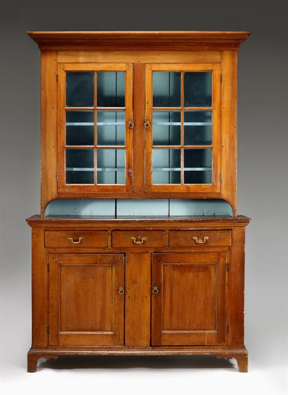 Appraisal: Cherry stepback cupboard late th early th Century Pennsylvania The