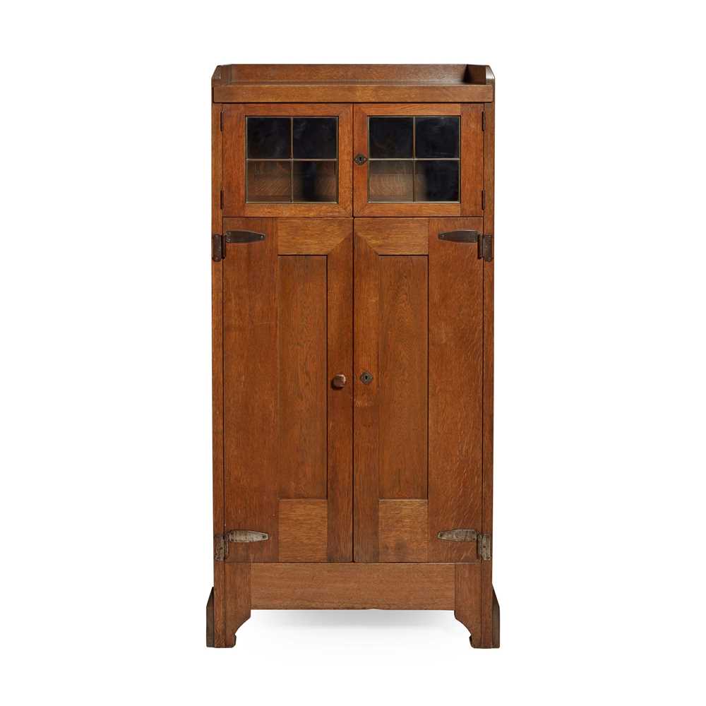 Appraisal: RICHARD RIEMERSCHMID - DRAWING ROOM CABINET CIRCA oak glazed and