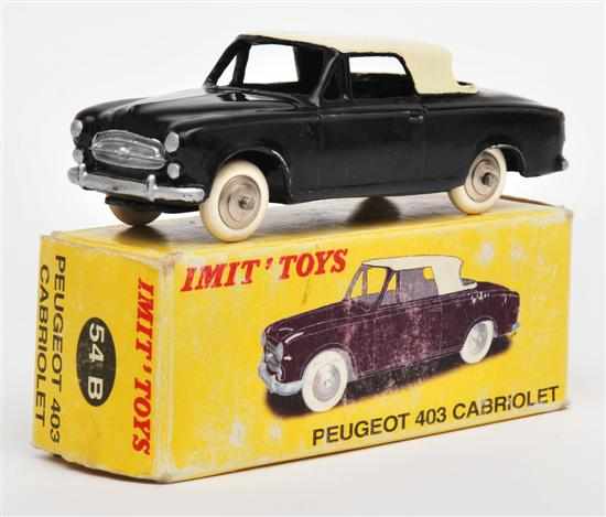 Appraisal: Imit' Toys B Peugeot Cabriolet Andorran black body cream roof