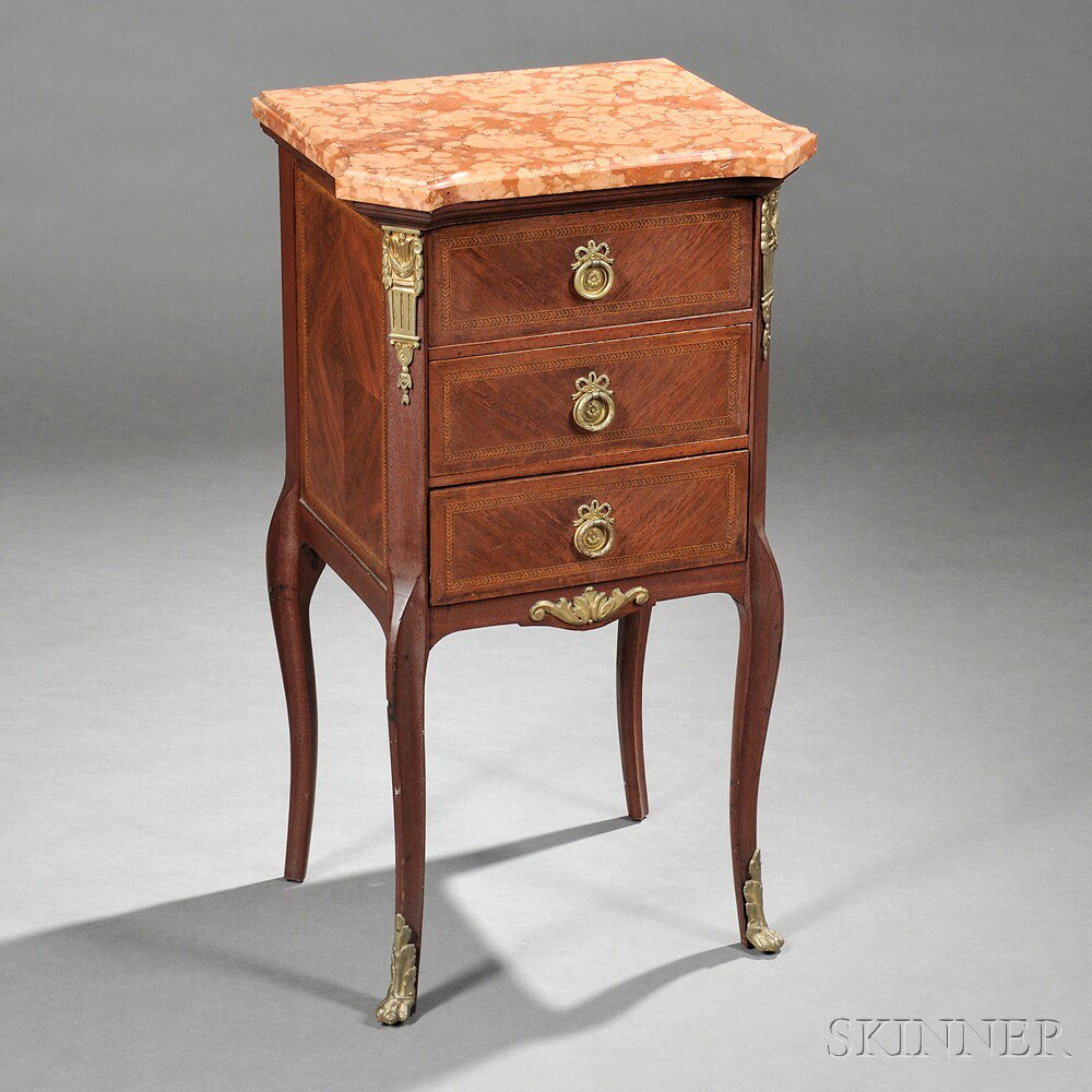 Appraisal: Louis XV-style Marble-top Side Table late th early th century