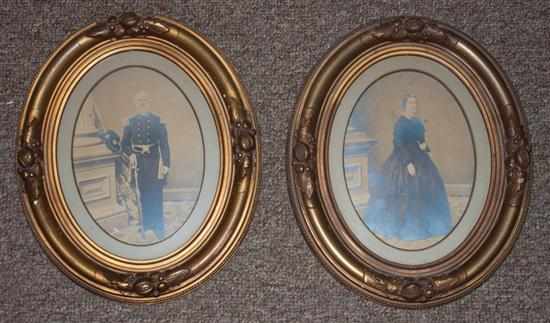 Appraisal: Photographs Civil War Pair of portraits of a high-ranking Union