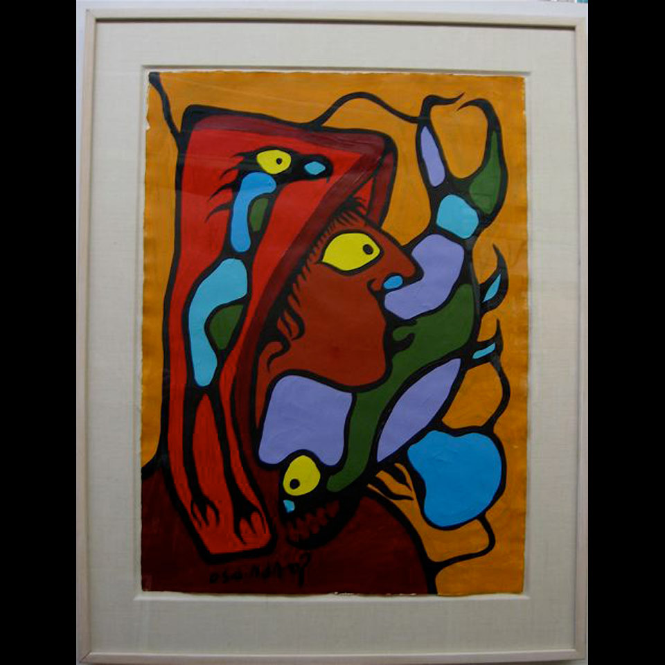 Appraisal: NATURE IN UNITY NORVAL MORRISSEAU - CANADIAN ACRYLIC ON PAPER