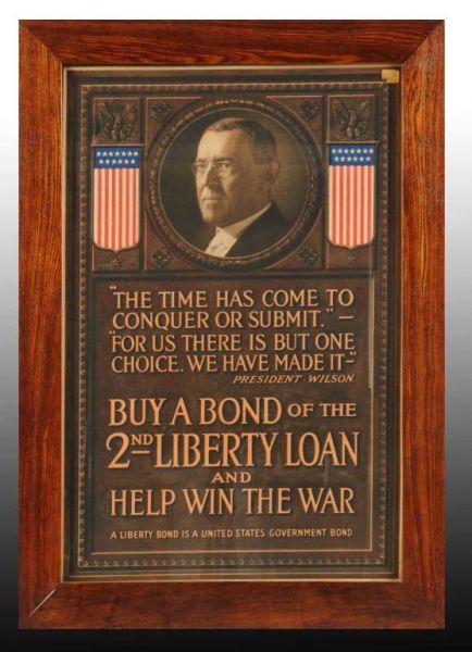 Appraisal: Liberty Loan War Bond Poster Description Framed under glass Featuring