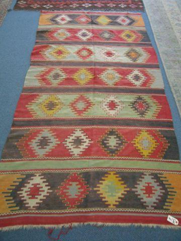 Appraisal: Kilim Handmade Rug geometric designs flat weave ' x '