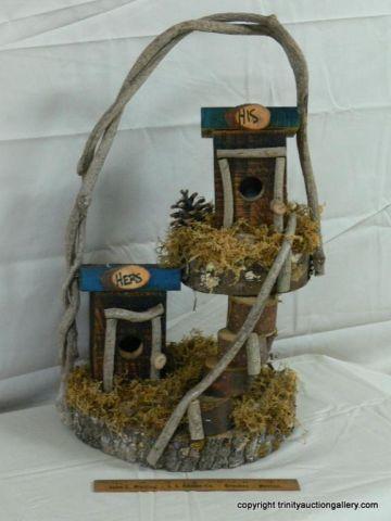 Appraisal: Natural Materials Birdhouse Decor Display - for indoor or outdoor