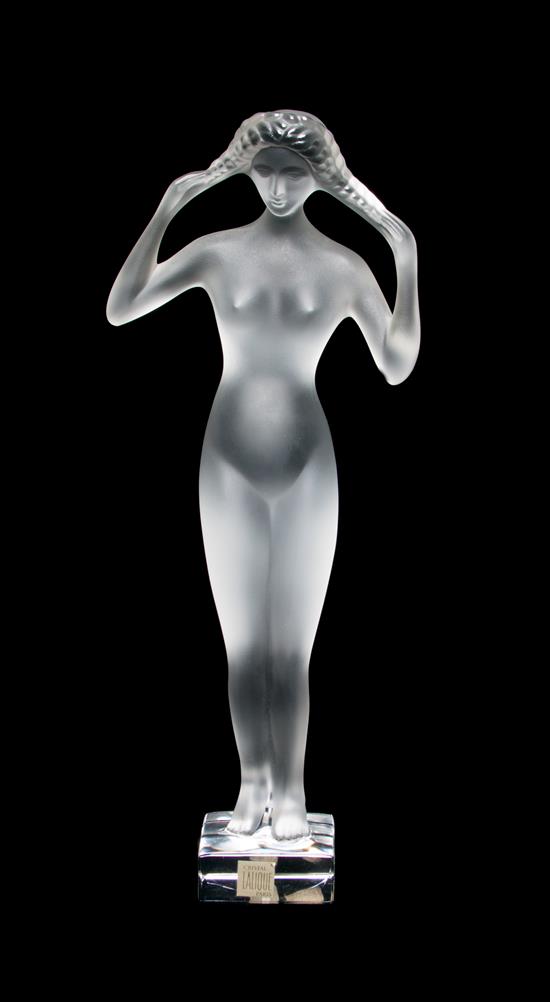 Appraisal: Sale Lot A Lalique Molded and Frosted Glass Figure Isis