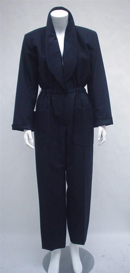 Appraisal: Yves Saint Laurent black Le Smoking jumpsuit s One piece