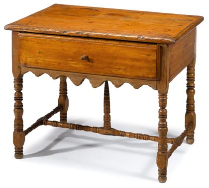 Appraisal: William and Mary stretcher table new england late th century