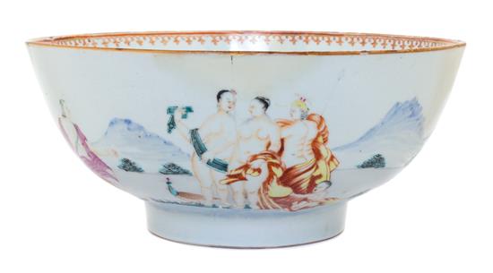 Appraisal: Sale Lot A Chinese Export Porcelain Bowl depicting nude figures