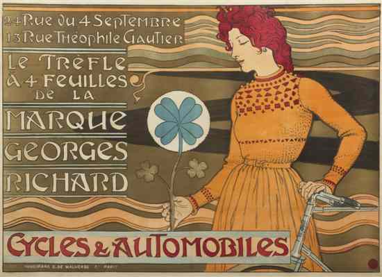 Appraisal: Eugene Grasset French - Marque Georges Richard color lithograph x