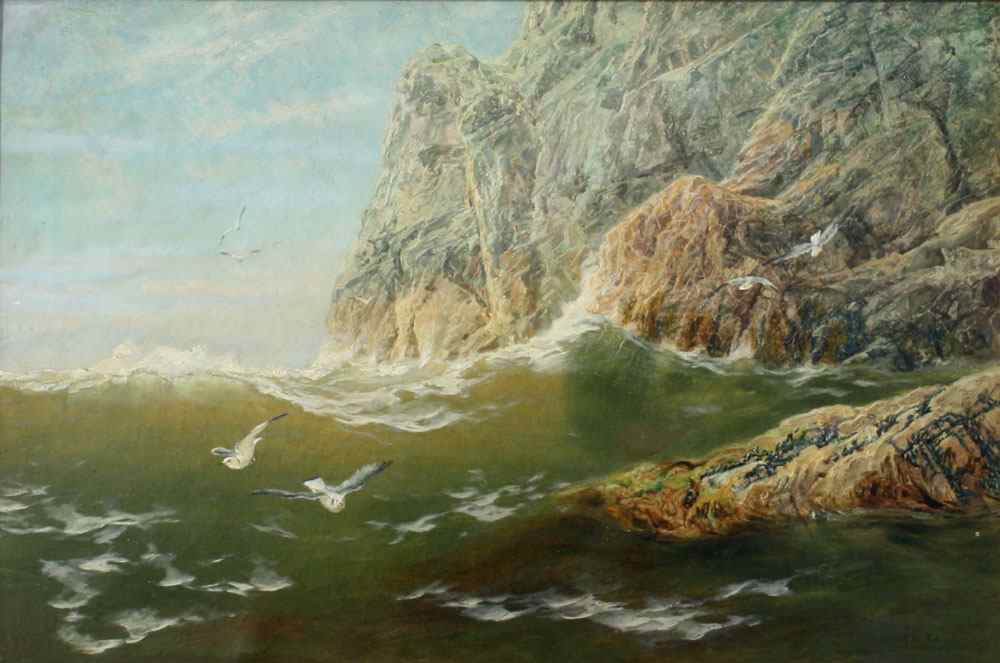 Appraisal: HAYES Frederick William British - ''Under the Cliffs Bardsey Sound''