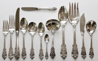 Appraisal: WALLACE 'GRANDE BAROQUE' STERLING FLATWARE SET WALLACE 'GRANDE BAROQUE' STERLING