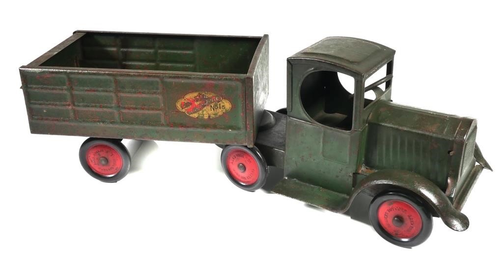 Appraisal: Pressed steel delivery truck circa All original paint Remnant of