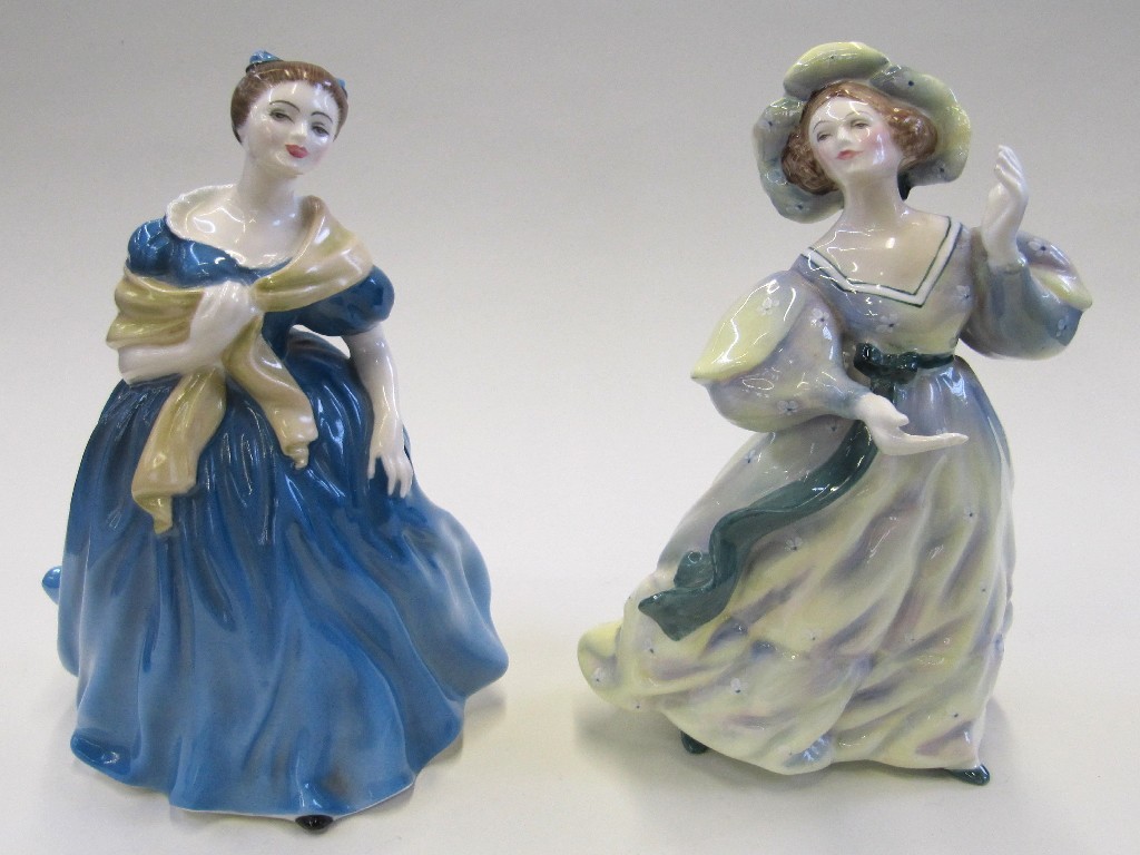 Appraisal: Two Royal Doulton figures 'Grand Manner' HN and 'Adrienne' HN