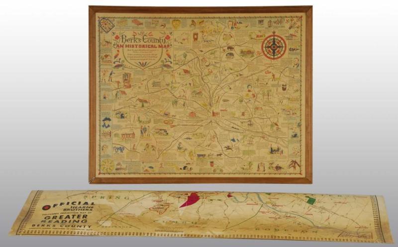 Appraisal: Lot of Berks County Maps Description One is framed under