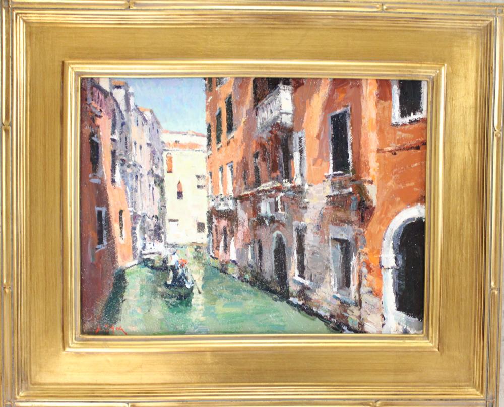 Appraisal: NICK STOQ United States st century oil on board Venice